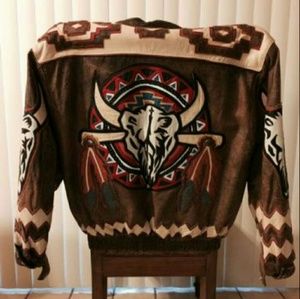 Native American Tribal Western Leather Jacket